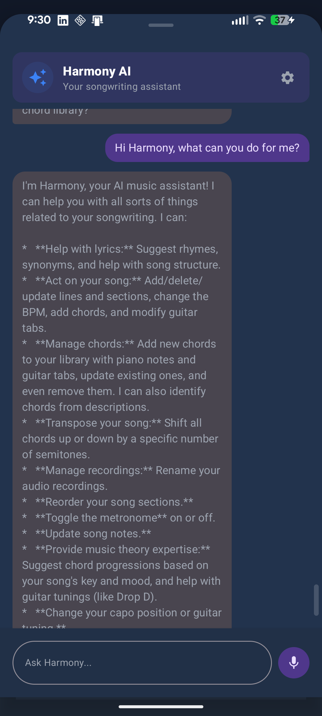 Harmony AI Assistant